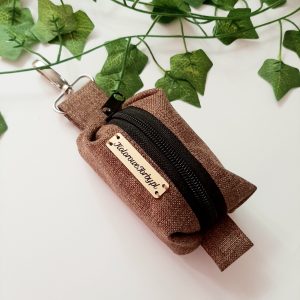 BRĄZOWY LEN Etui na kupoworki