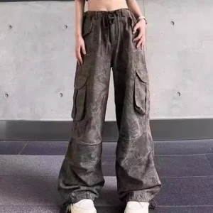 Slimming Camouflage Cargo Denim Pants