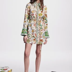 Aimeé Long Sleeve Paisley Mini Dress