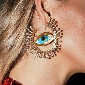 Exaggerated Eye Shaped Earrings